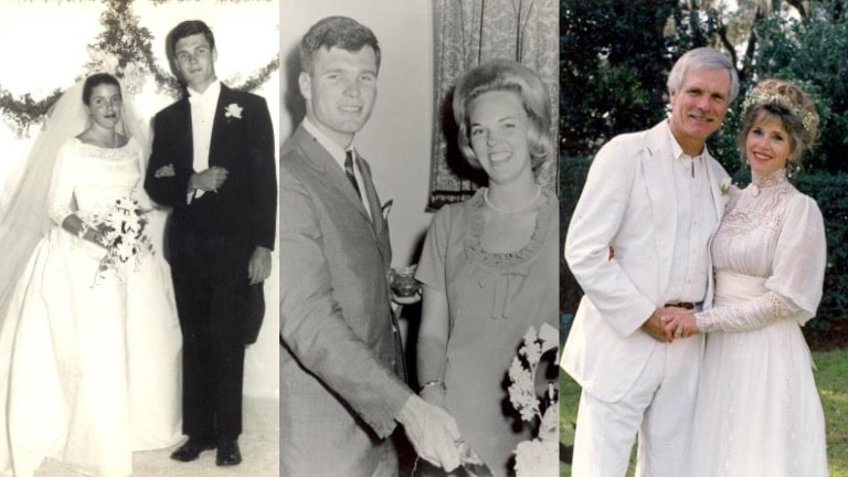 From left: Ted Turner with Judy Gale Nye, Jane Shirley Smith and Jane Fonda