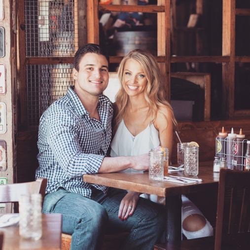 Peter Bushignani and Carley Shimkus' pre wedding photo